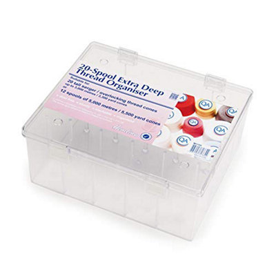 Groves Of Thames Hl Thread Box Ex/dpThread Organiser: Extra Deep: Clear: 20 SpoolHemline from B&Q
