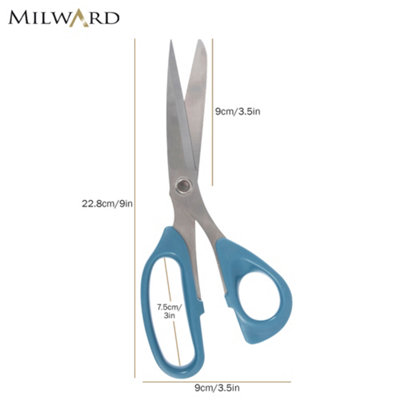 Milward General Purpose Scissors22.8Cm Sharp FabricCraft & Office Scissors With Ergonomic Handle from B&Q