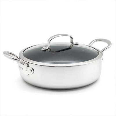 Greenpan Barcelona Evershine 26Cm Shallow Casserole With Lid