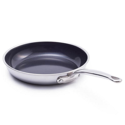 B&Q -  Premiere 3-Ply Stainless Steel Non-Stick 30Cm Frypan
