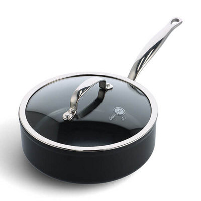 Greenpan Barcelona Pro Aluminium Non-Stick 24Cm/3.4L Saute Pan With Lid from B&Q