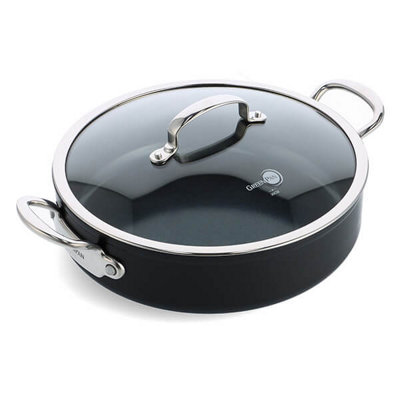 Greenpan Barcelona Pro Aluminium Non-Stick 30Cm/5.5L Saute Pan With Lid from B&Q