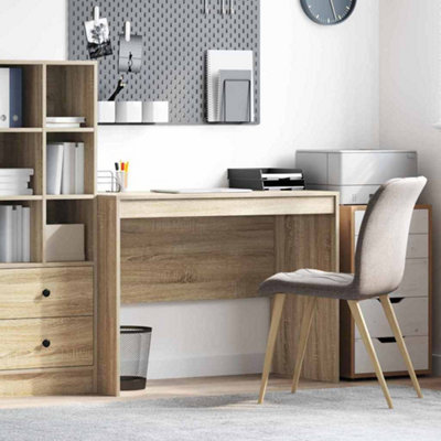 Berkfield Writing Desk Sonoma Oak Mdf With Sonoma Oak Veneer 100 X 50 X 76 Cm from B&Q