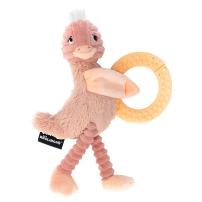 Les Dèglingos Les Degingos Teether Pomelos The Ostrich Removable Plush Babies Teething Ring from B&Q
