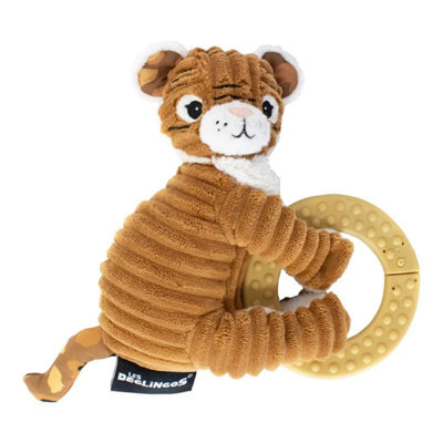 Les Dèglingos Les Degingos Teether Speculos The Tiger Removable Plush Babies Teething Ring Toy from B&Q