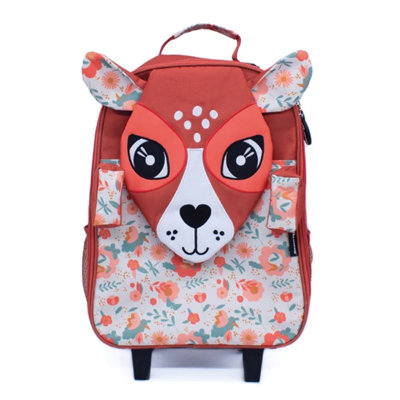Les Dèglingos Les Degingos Travel Trolley Melimelos The Deer Kids Wheeled Holiday Suitcase from B&Q