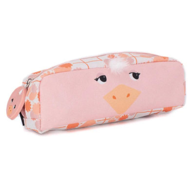 Les Dèglingos Les Degingos Pencil CasePomelos Ostrich Animal Face 1-Zip Stationary Storage from B&Q