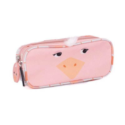 Les Dèglingos Les Degingos Pencil CasePomelos Ostrich Animal Face 2-Zip Stationary Storage from B&Q
