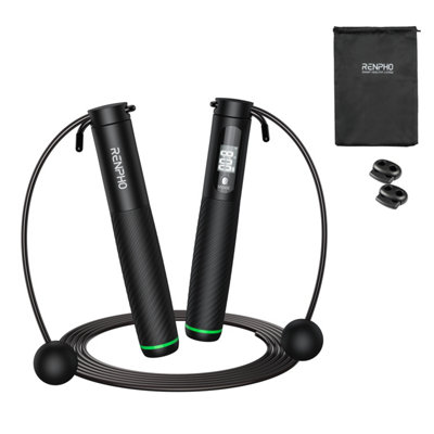 Renpho  Adjustable Smart Skipping Rope - Black - Image 7