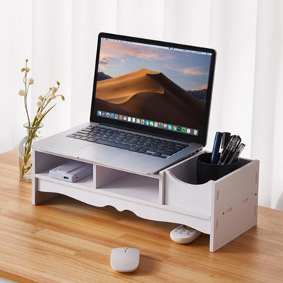 48cm W x 20cm D x 15cm H Office Multifunctional Monitor Stand Riser with Storage