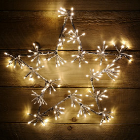48cm Warm White 160 LED Christmas Star Flashing Indoor/Outdoor Decorations