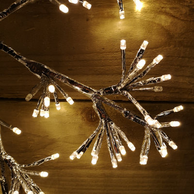 48cm Warm White 192 LED Christmas Snowflake Flashing Indoor/Outdoor ...