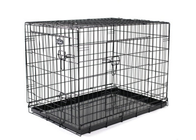 48inch Heavy Duty Black Dog Cage | DIY at B&Q