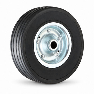 48mm Jockey Wheel for Trailer Heavy Duty 220mm Rubber Tyre Metal Rim 180kg