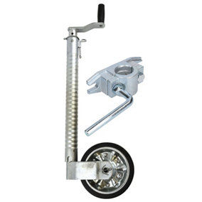 48mm Ribbed Jockey Wheel for Trailer with Cast Clamp