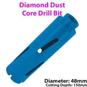 48mm x 150mm Diamond Core Drill Bit Hole Cutter For Brick Wall / Concrete Block