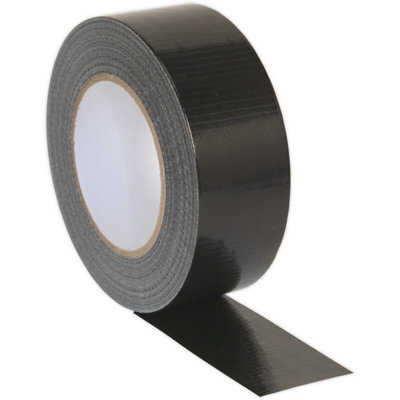 48mm x 50m BLACK Duct Tape Roll - EASY TEAR - High Tack Moisture ...