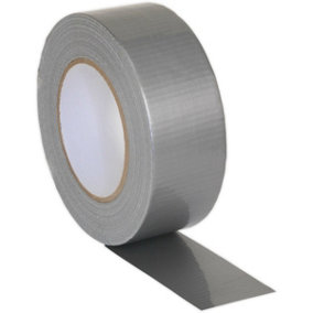 48mm x 50m SILVER Duct Tape Roll - EASY TEAR - High Tack Moisture Resistant Seal