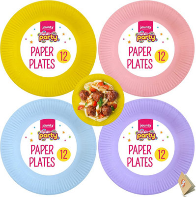 Coloured paper hot sale plates and cups