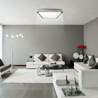 48W LED Square Ceiling Light CCT Color Changing 6500K 3000K 3 in 1,5500 ...