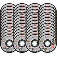 48x Bosch 115mm 1mm X-LOCK Thin Slit Cutting Discs Blades Inox 4.5" 2608619261