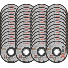 48x Bosch PRO 115mm 1mm X-LOCK Thin Slit Cutting Discs Blades Inox 4.5"