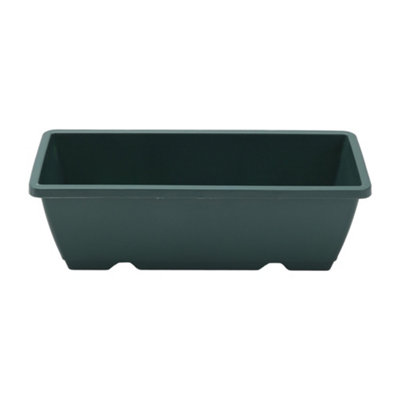 49.5cm W Plastic Planter 5-Piece Rectangle Garden Planter Set, Dark Green