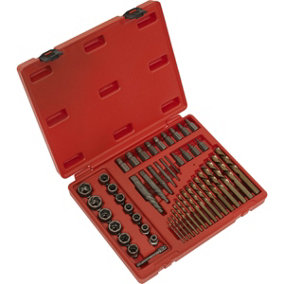 49 Piece Master Extractor Set - Screw Bolt & Nut Extraction - Storage Case