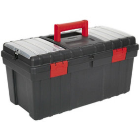 490 x 240 x 240mm Tool Box & Tote Tray - Portable Storage Organizer Compartments