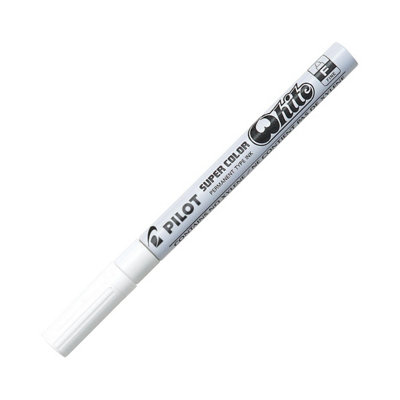Pilot Super Color Marker Set12 Pack (White) Fine TipPrecise Marking And Crafting from B&Q