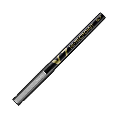 Pilot V7 Hi-Tecpoint Pen1 Pack (Black) 0.7mm Medium Needle TipSmoothPrecise Writing from B&Q