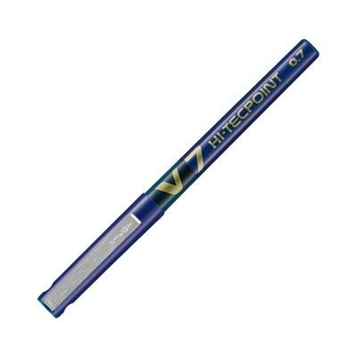 Pilot V7 Hi-Tecpoint Pen1 Pack (Blue) 0.7mm Medium Needle TipSmoothPrecise Writing from B&Q