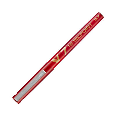Pilot V7 Hi-Tecpoint Pen1 Pack (Red) 0.7mm Medium Needle TipSmoothPrecise Writing from B&Q