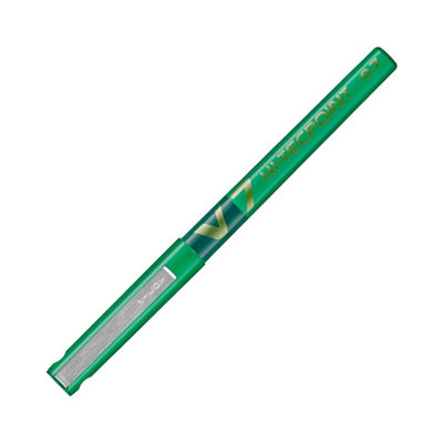 Pilot V7 Hi-Tecpoint Pen1 Pack (Green) 0.7mm Medium Needle TipSmoothPrecise Writing from B&Q