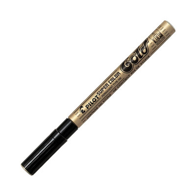 Pilot Super Color Marker1 Pack (Gold) Extra Fine TipPrecise Marking And Crafting from B&Q