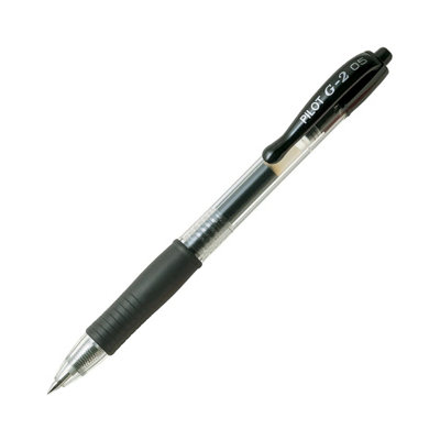 Pilot G-2 Rollerball Pen1 Pack (Black) 0.5mm Fine TipSmoothPrecise Writing from B&Q