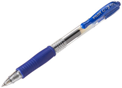 Pilot 040101203 G205 Retractable Gel Rollerball 0.5 mm Tip (Box Of 12)Blue from B&Q