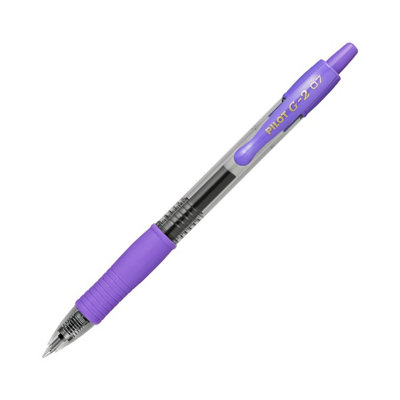 Pilot G-2 Rollerball Pen Set12 Pack (Violet) 0.7mm Medium TipBoldSmooth Writing from B&Q