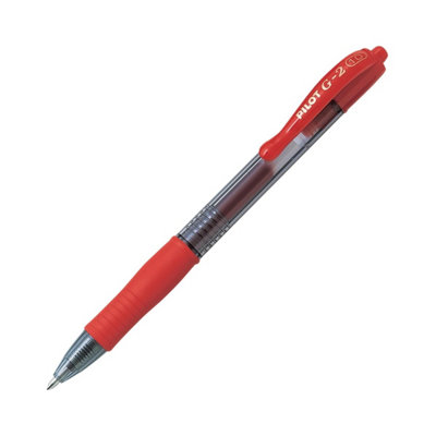 Pilot G-2 Rollerball Pen Set12 Pack (Red) 1.0mm Broad TipBoldSmooth Writing from B&Q