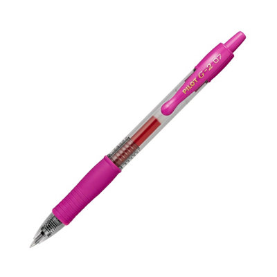 Pilot G-2 Rollerball Pen Set12 Pack (Pink) 0.7mm Medium TipBoldSmooth Writing from B&Q