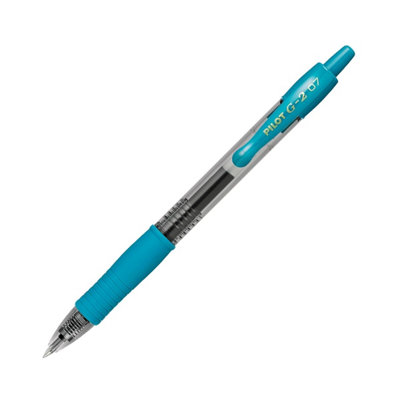 Pilot G-2 Rollerball Pen Set12 Pack (Light Blue) 0.7mm Medium TipBoldSmooth Writing from B&Q