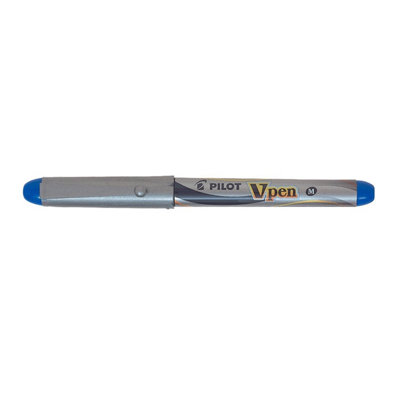 Pilot Vpen Disposable Fountain Pen Silver Barrel 0.58 mm TipBlueBox Of 12 from B&Q