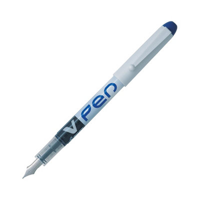 Pilot Vpen Disposable Fountain Pen White Barrel 0.58 mm TipBlueBox Of 12 from B&Q