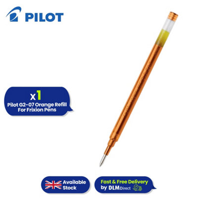 Pilot G2-07 Gel Pen Refill Cartridge Medium Tip For WritingOrange 0.7mm from B&Q