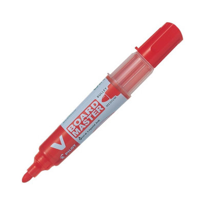 Pilot V Board Marker Set10 Pack (Red) Medium Bullet TipDynamic Whiteboard Presentations from B&Q