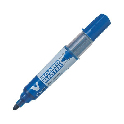 Pilot V Board Marker Set10 Pack (Blue) Medium Bullet TipDynamic Whiteboard Presentations from B&Q