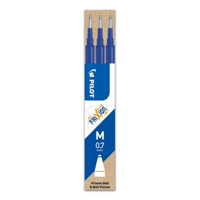 Pilot Frixion Refill Cartridges36 Pack (Blue) Medium 0.7mmFor Ball & Clicker PensWriteErase & Rewrite from B&Q