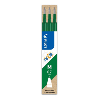 Pilot Frixion Refill Cartridges36 Pack (Green) Medium 0.7mmFor Ball & Clicker PensWriteErase & Rewrite from B&Q