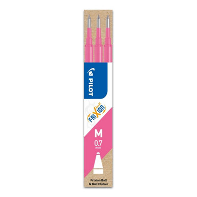 Pilot Frixion Refill Cartridges36 Pack (Pink) Medium 0.7mmFor Ball & Clicker PensWriteErase & Rewrite from B&Q