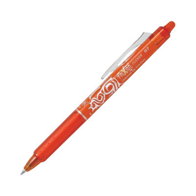Pilot Frixion Retractable Pen1 Pack (Orange) Medium 0.7mmErasable Ink For Effortless Writing & Editing from B&Q